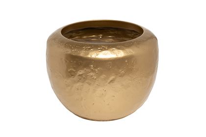 Кашпо для цветов напольное 35x26см Garda Decor золотое фактурное