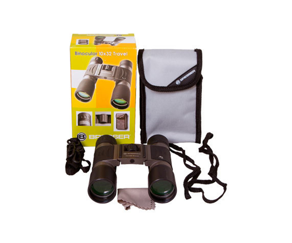 Комплект поставки бинокля Bresser Travel 10x32