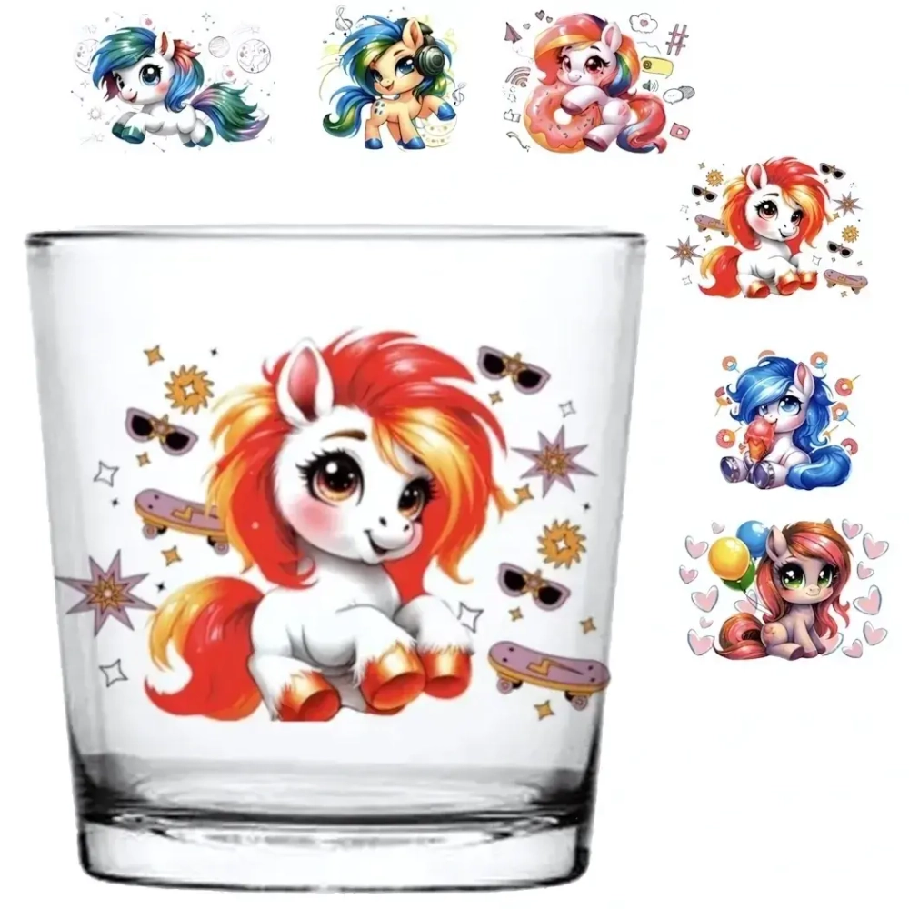 Стакан стеклянный 250мл «Милый лошадки» D1249/30
