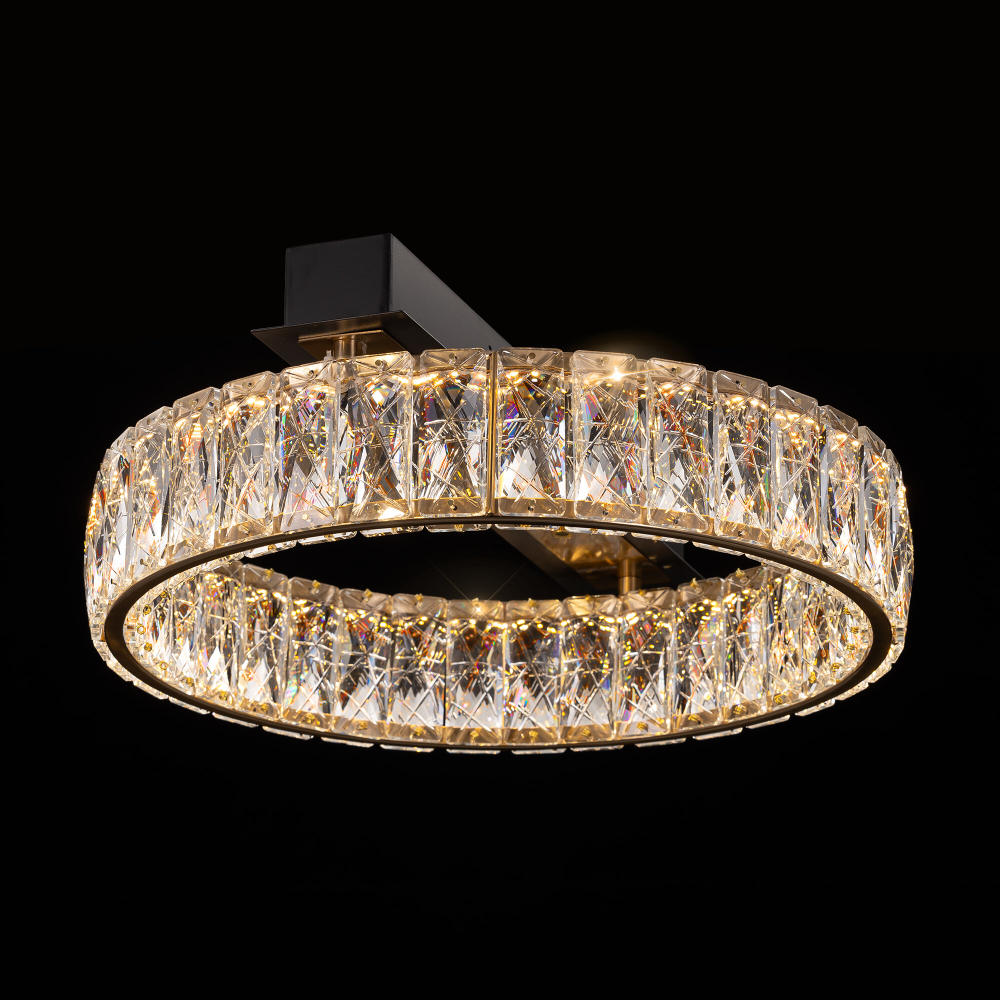 Citilux PALANT CL325142 LED Люстра хрустальная Чёрный+Бронза