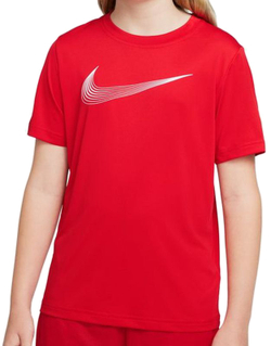 Футболка для мальчика теннисная Nike Dri-Fit Short Sleeve Training Top - university red/white
