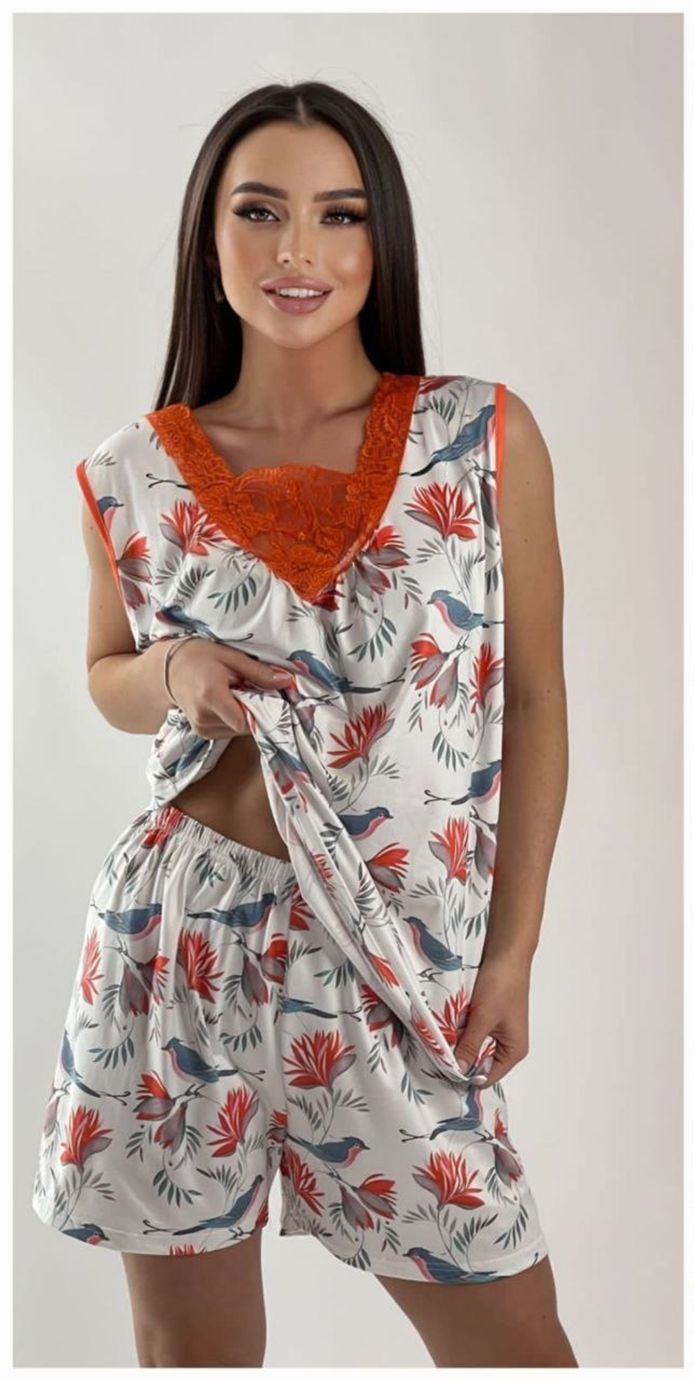 Пижама шорты и майка 0215