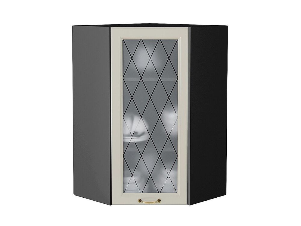 Шкаф верхний угловой остекленный Ницца