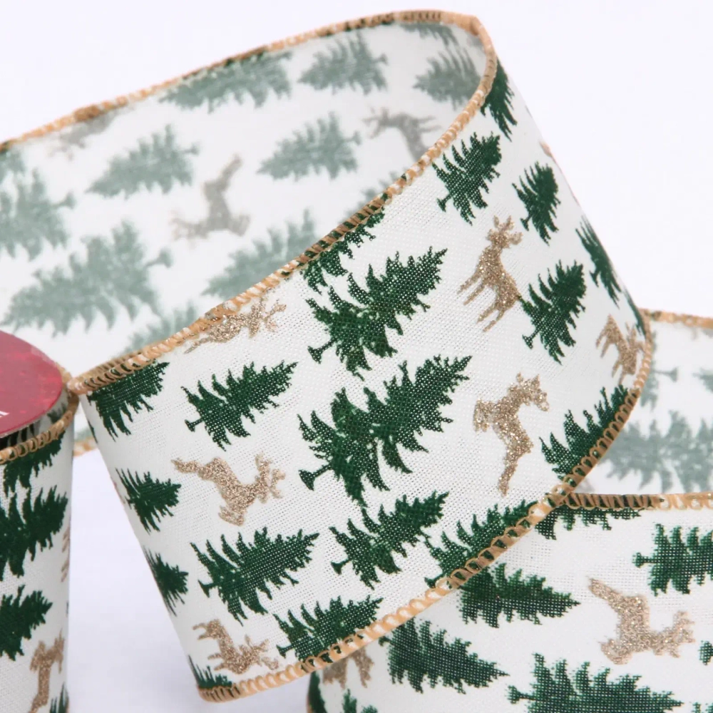 Лента для декорирования «Зимний лес» 6,3 см, 2,7 м