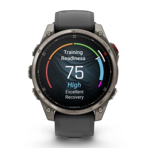 Garmin Fenix 8 Pro 47 мм Amoled Sapphire Titanium with Graphite/Black Silicone Band (010-03198-10)