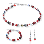 Колье Coeur de Lion Red-Grey 4014/10-0312 цвет красный, серый, черный