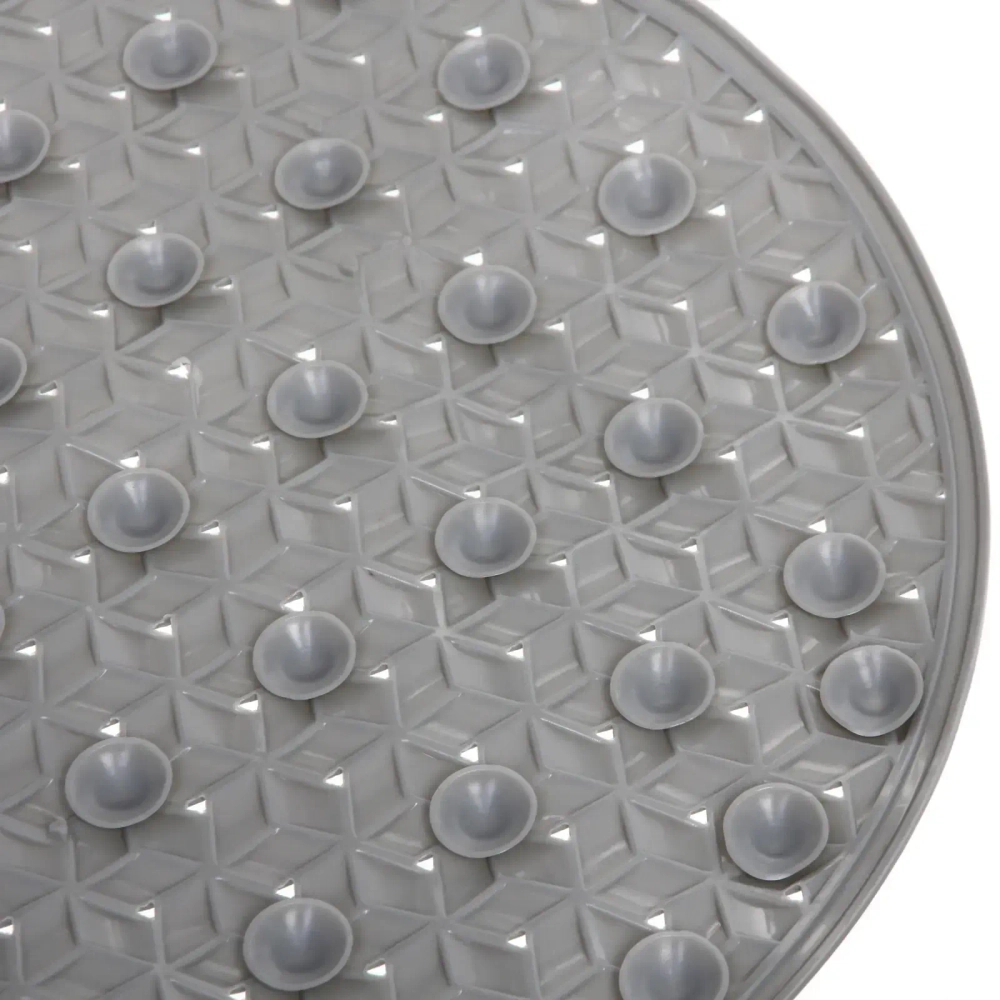 Коврик в ванну Селфи 68х38 ПВХ Элегия серый