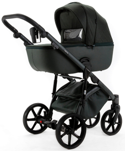 Детская коляска Adamex Nola Natura 2 в 1 N-12-FOREST (Т.ЗЕЛЕН + Т.ЗЕЛЕН. КОЖА)