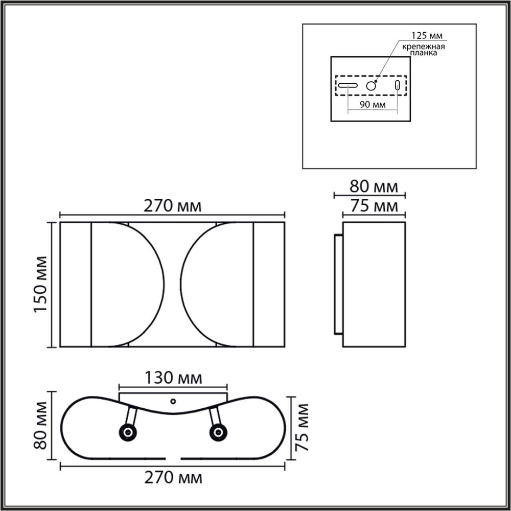 8390/2W MODERNI LN золото, металл Бра G9 2*20W 220V OLVE