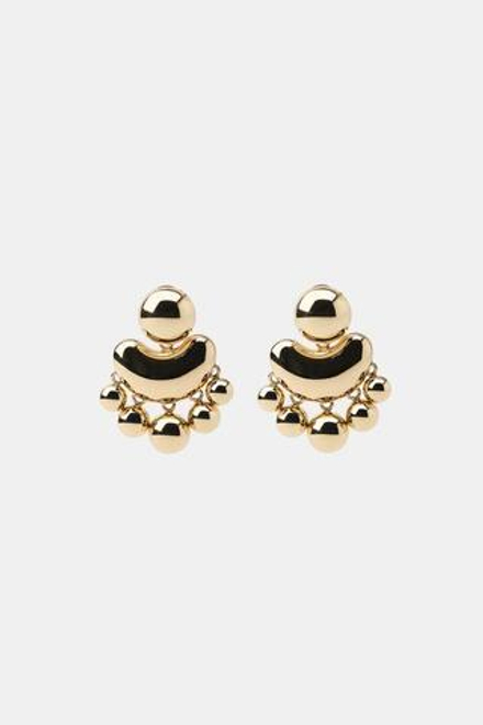 ZARA МЕТАЛЛИЧЕСКИЕ СЕРЬГИ С РЕЛЬЕФНЫМИ ЭЛЕМЕНТАМИ, ЗОЛОТИСТЫЙ