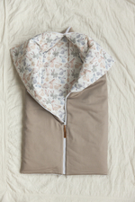 Комплект на выписку Зайчишки (кофейно-серый)/Какао (конверт+слип+чепчик)