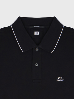 Поло с длинным рукавом C.P. Company Stretch Piquet Line Black