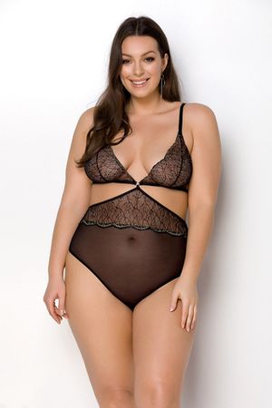 Боди  большого размера Amberly Body Black Passion Size Plus