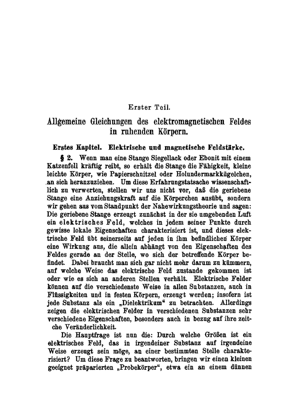 Einführung in die Theorie der Elektrizität und des Magnetismus. Zum Gebrauch bei Vorträgen, sowie zum Selbstunterricht | Max Planck