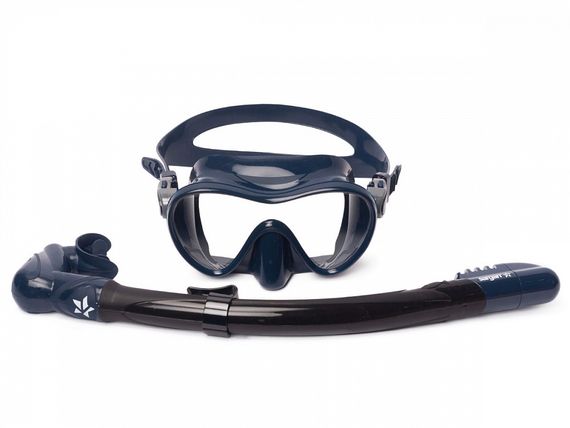 Набор маска+трубка Sargan Агидель темно-синий/черный