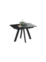 Стол кухонный Черный муар мрамор 120(160)х80х76 см