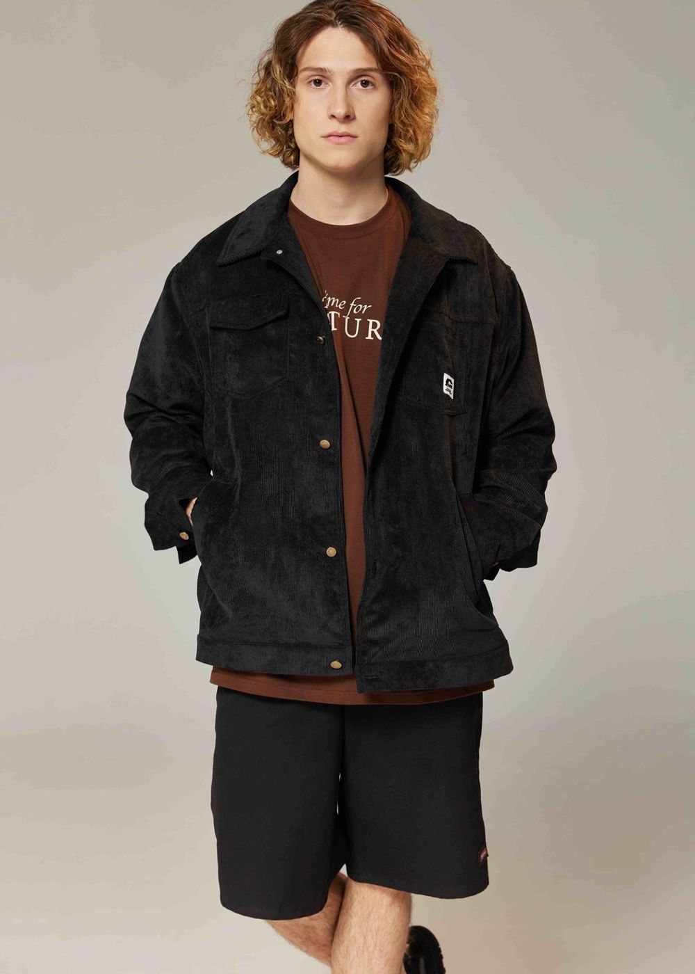 Куртка Called a Garment Corduroy work Угольно-черная