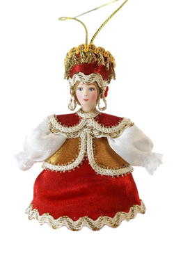 Кукла-подвеска Девушка в душегрее.