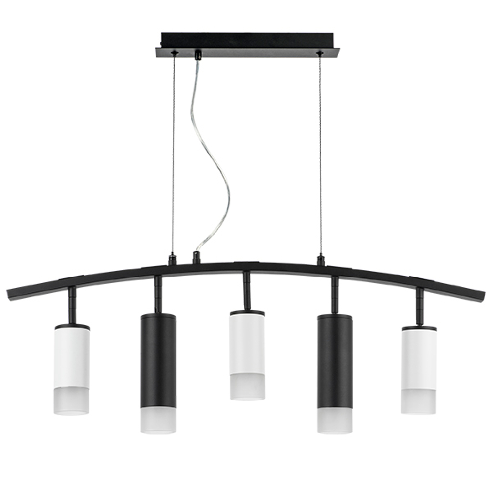 LR7353638721 Люстра RULLO 5х50W GU10 ЧЕРНЫЙ/БЕЛЫЙ (571735+214436-3+214487-2+202431-5)