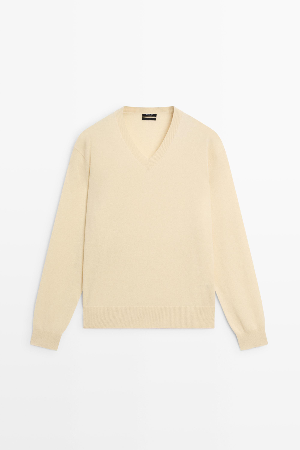 Massimo Dutti Свитер из 100% кашемира, ванильный
