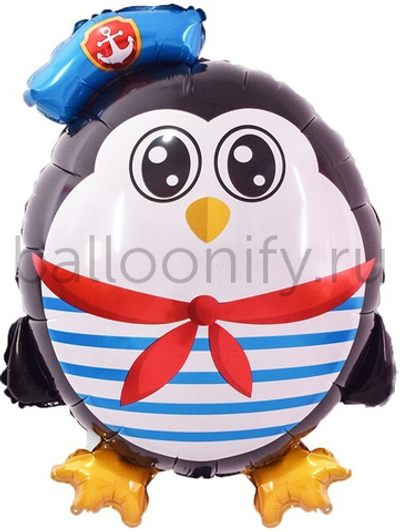Шар (31''/79 см) Фигура, Пингвин Морячок, 1 шт.