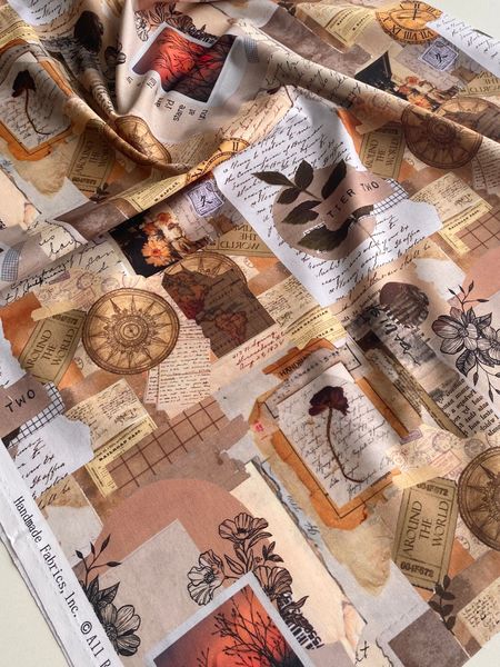ВИНТАЖНЫЕ ПИСЬМА, 100% хлопок Handmade Fabrics 2