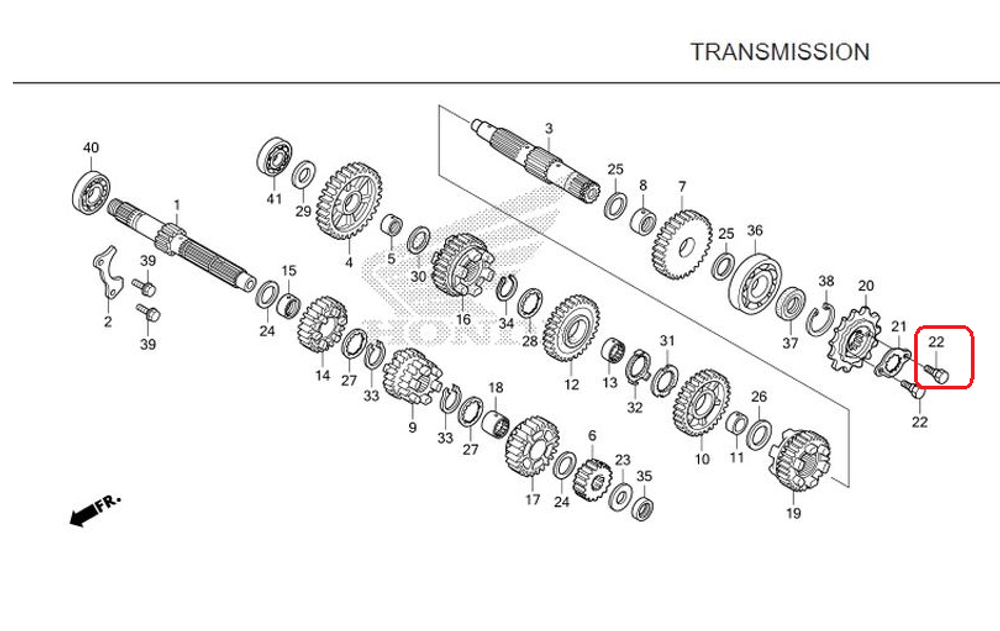 90084-041-000. BOLT, DRIVE SPROCKET FIXING