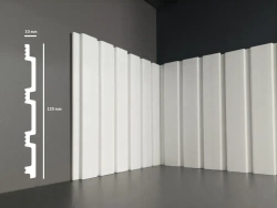 Стеновая панель 3D BOARD (2900х120х10мм) 10120 белая