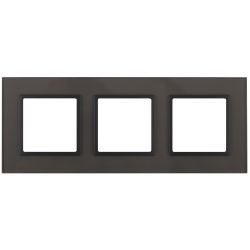 14-5103-32 ЭРА Рамка на 3 поста, стекло, Эра Elegance, серый+антр