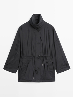 Massimo Dutti Парка из высокотехнологичной ткани, темно-синий