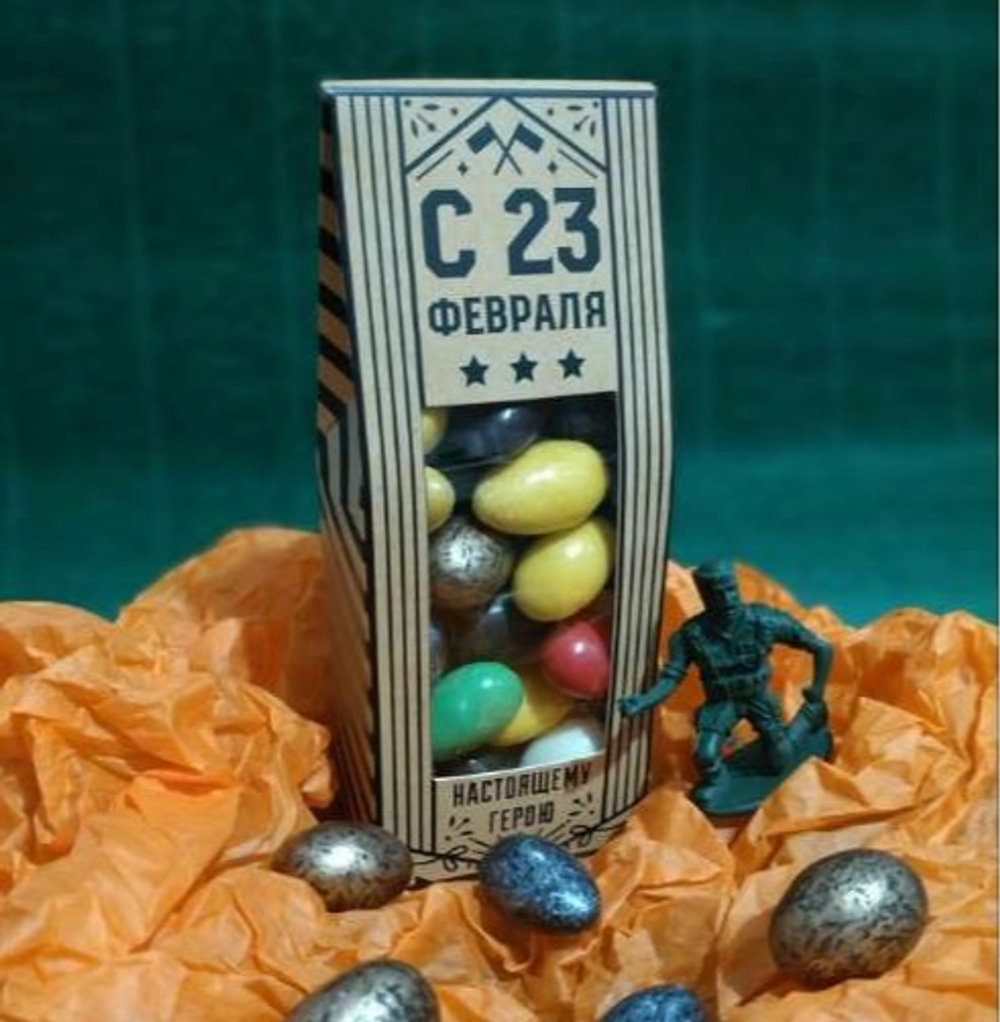 Коробка складная «С 23 февраля», 14×5.5×3.5 см