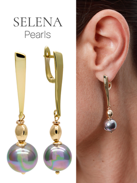 91004474 Серьги Selena Pearls