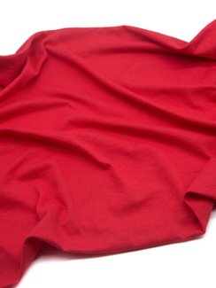 Кулирка хлопок, 140 гр/м, красный 100 (мерный лоскут)