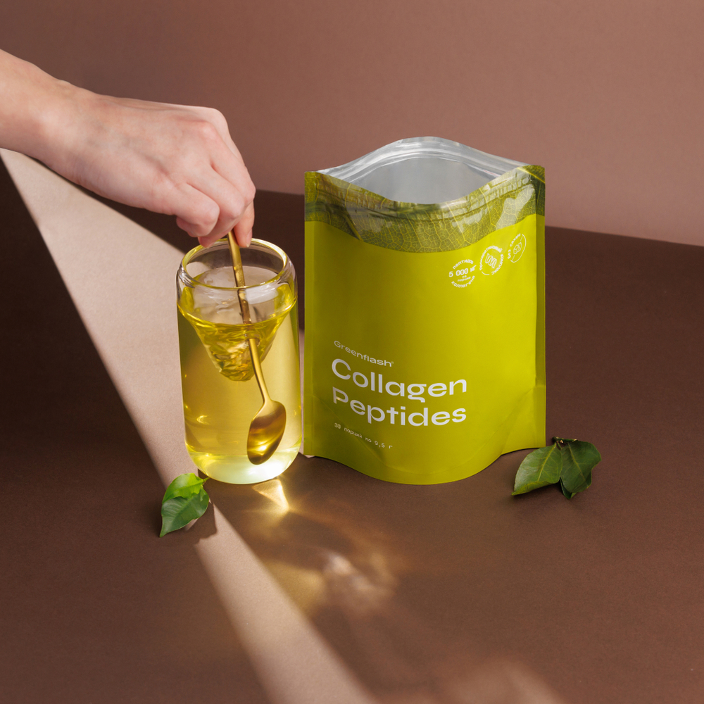 Greenflash Collagen Peptides Коллаген пептидный, 30 порций, дойпак, вкус зеленый чай