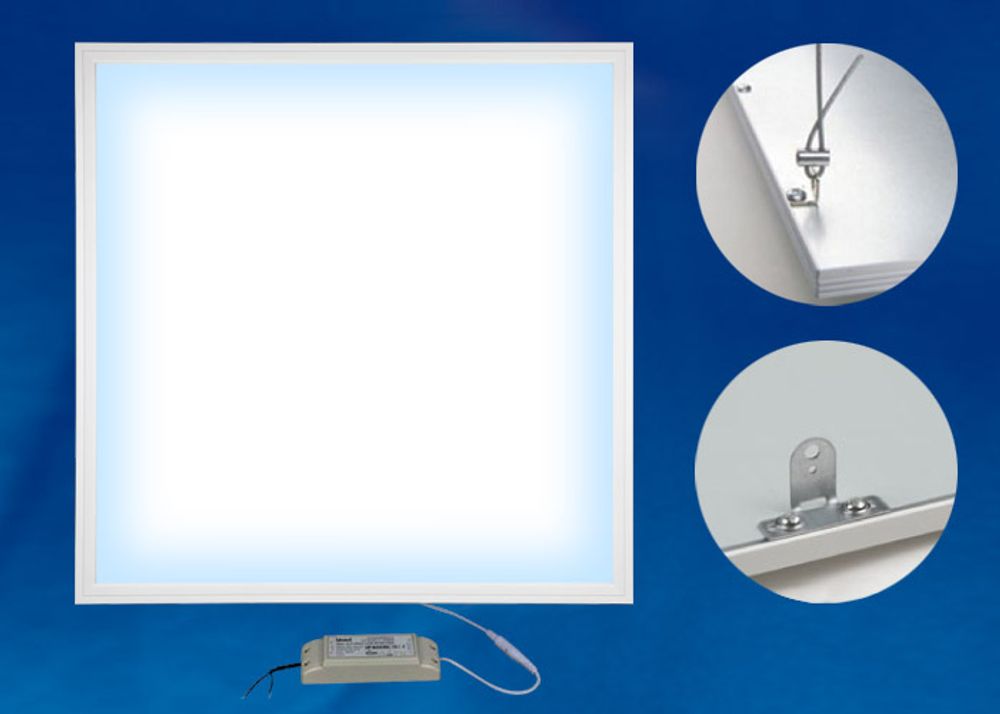 ULP-6060-36W/6500K/HM EFFECTIVE WHITE Светильник светодиодный потолочный встраиваемый с креплением. Дневной свет (6500K). Корпус белый. В комплекте с