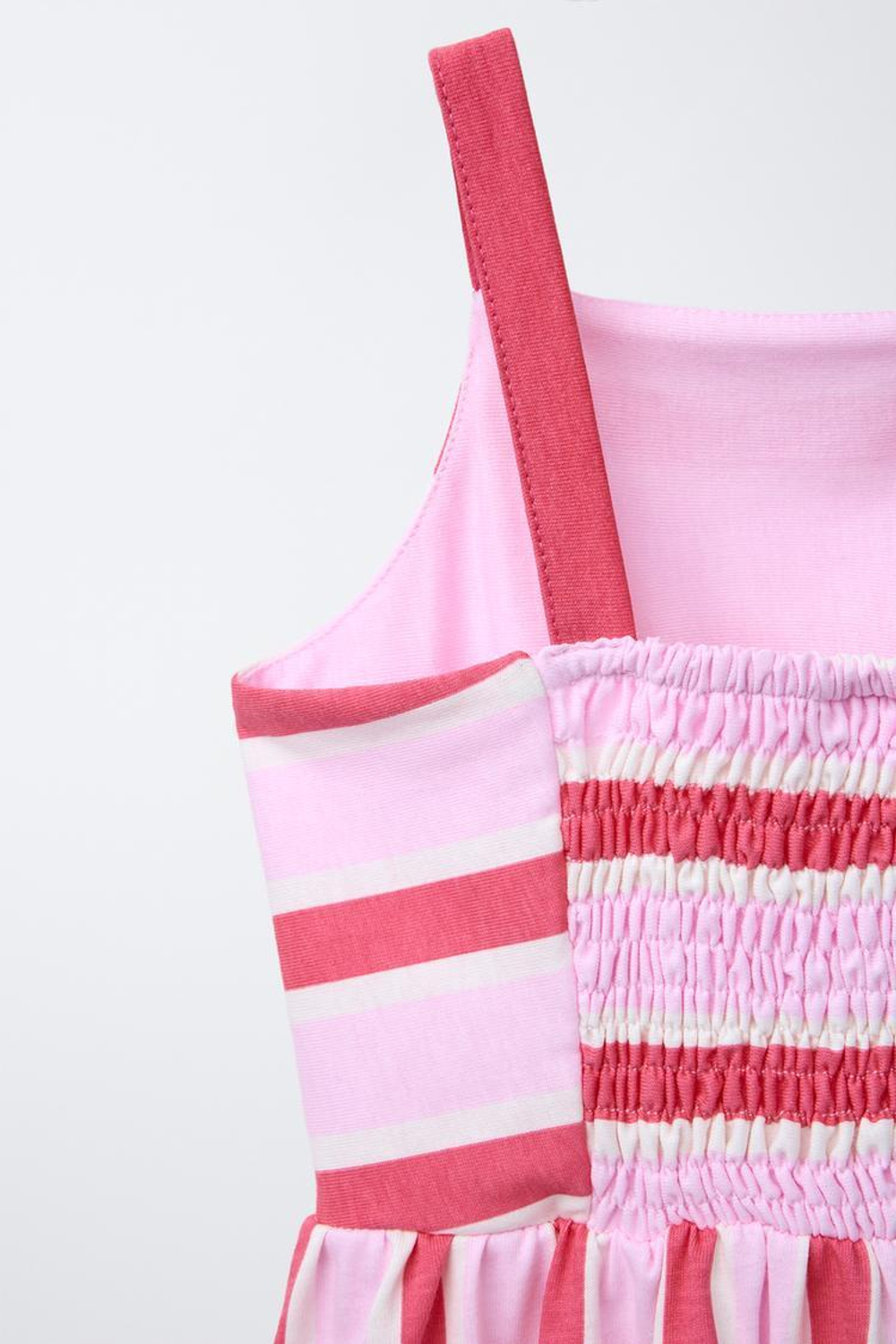 ZARA ПЛАТЬЕ В ПОЛОСКУ, РОЗОВЫЙ