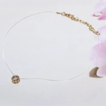 Подвеска на шею на леске «Emerald - Классика», цвет серебро и золото, d-0.7мм