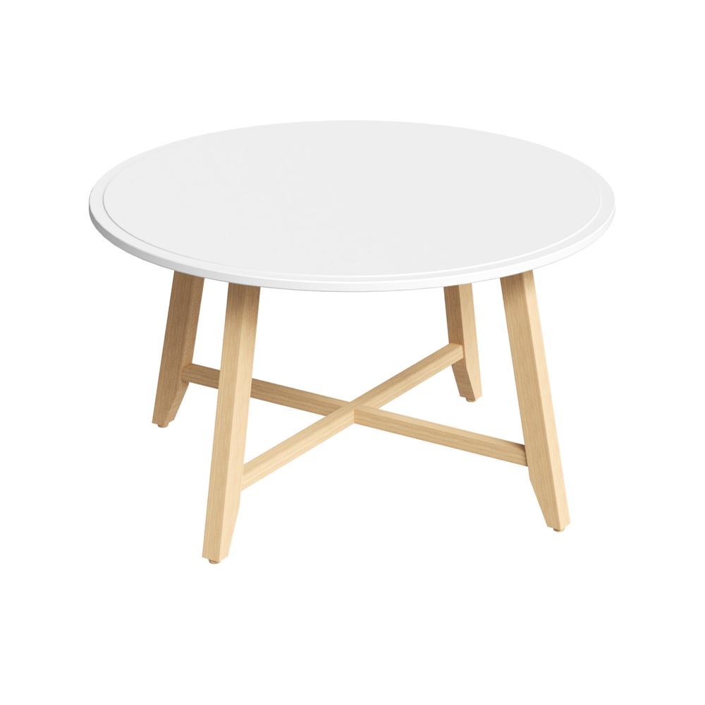 Стол журнальный NEO 3, цвет белый матовый / светлое дерево