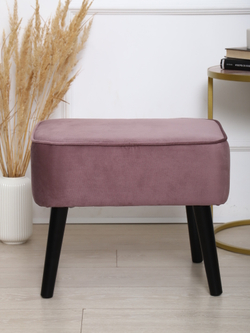 Пуф "Donatello"антивандальный велюр Lilac/венге. Для кухни, прихожей, салона красоты, офиса. 53х41х44см