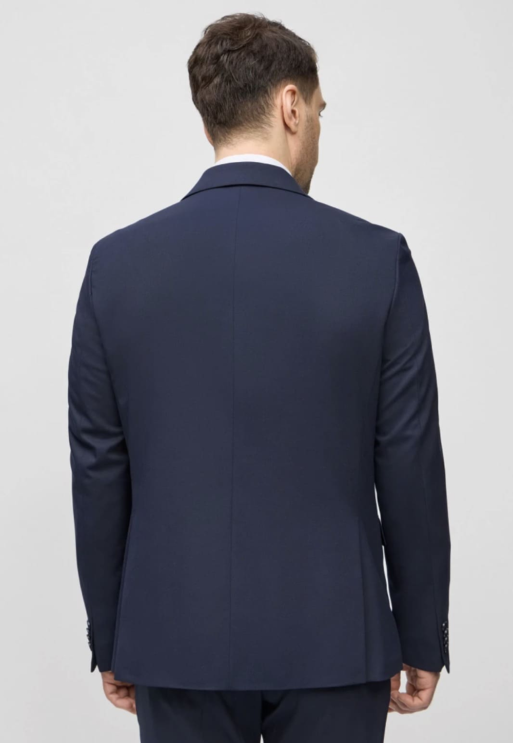 Мужской костюм двубортный (синий) В72