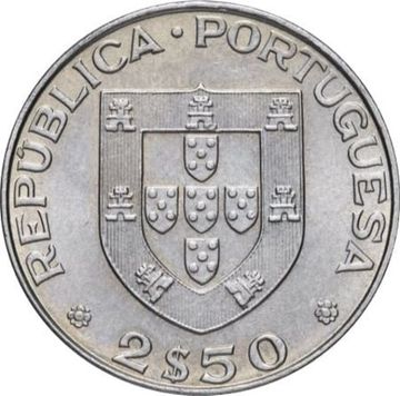 2,5 эскудо 1977 Португалия «100 лет со дня смерти Алешандре Эркулано»