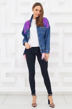 LIGVIANNI Джинсовая куртка Denim Jacket Flamingo