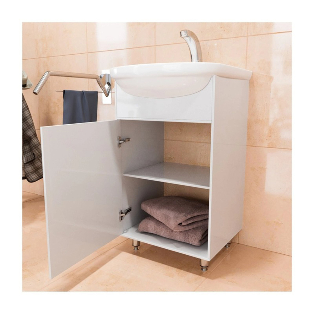 Тумба д/ванной "АлАн-45" белый  под ум. Уют-45