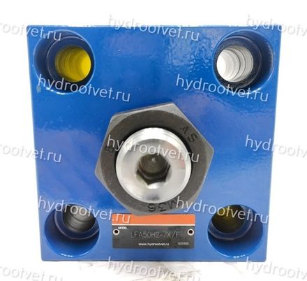 LFA50H2-7X/F - Крышка для логического клапана, типоразмер Ду50 функционал - H2 = крышка со одним каналом X и ограничителем хода картриджного клапана, внешний канал X - F = есть, уплотнение NBR