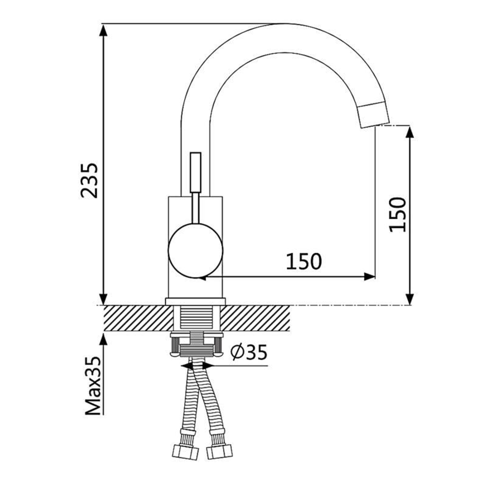 Смеситель для раковины Oute T403 T40301