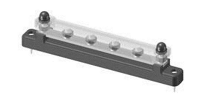 Колодка распределительная электромонтажная с защитной крышкой, 4 контакта