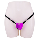 Лиловое сердечко с вибрацией и регулируемыми ремешками Heartbeat