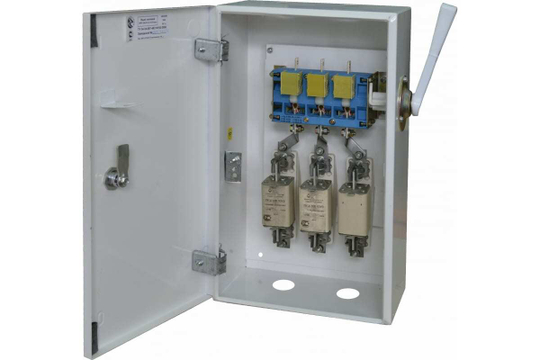 Ящик силовой с рубильником и предохранителями ЯРП-100-IP31-У3 450х250х163мм УЗОЛА U450011