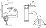 Смеситель для раковины Bravat Slim F1332366CP-RUS