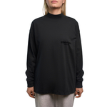 Fear of God Essentials Flocked Long Sleeve T-Shirt "Jet Black"